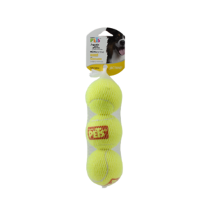 Juguete pelota MED de tenis c/squaker-3pz