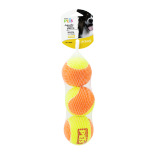 Juguete pelota MD de tenis bicolor-3pz