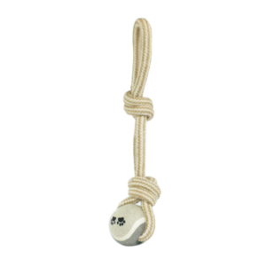 Juguete jaladera doble nudo c/pelota 35cm