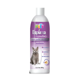 Espuma p/baño en seco p/gatos essentials 300g