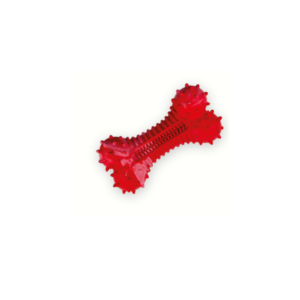 sp-3494 /rocky chums hueso de caucho grado alim c/sabor tocino p/perros de mordida agresiva 20cm 525g