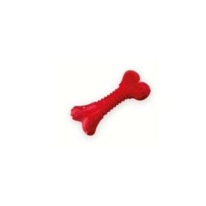sp-3495 /rocky chums hueso de caucho grado alim c/sabor tocino p/perros de mordida agresiva 23.3cm 510g