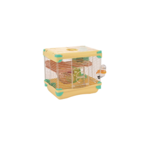 sp-3625/ jaula plastica p/hamster sunny hamster land importada (amarillo)1 piso  27.7x20.5x25.0