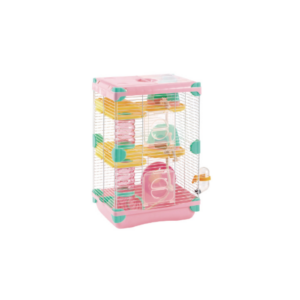 sp-3626/ jaula plastica p/hamster sunny hamster land importada (rosa) 2 pisos 27.7x20.5x42.5