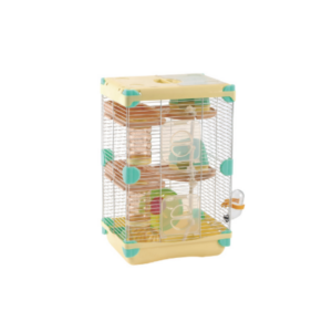 sp-3628/ jaula plastica p/hamster sunny hamster land importada (amarillo) 2 pisos 27.7x20.5x42.5