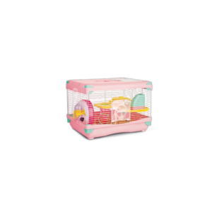 sp-3629/ jaula plastica p/hamster sunny hamster land importada (rosa) 1 piso 36.0x27.0x25.0