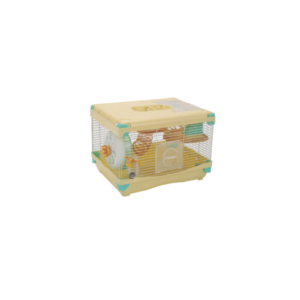 sp-3631/ jaula plastica p/hamster sunny hamster land importada (amarillo) 1 piso 36.0x27.0x25.0