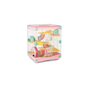 sp-3632/ jaula plastica p/hamster sunny hamster land importada (rosa) 2 pisos 36.0x27.0x42.5