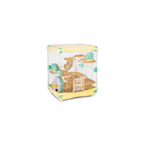 sp-3634/ jaula plastica p/hamster sunny hamster land importada (amarillo) 2 pisos 36.0x27.0x42.5
