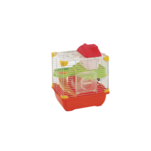 sp-3636/ jaula plastica p/hamster sunny hamster land importada (naranja) 24.1x18.3x30.1