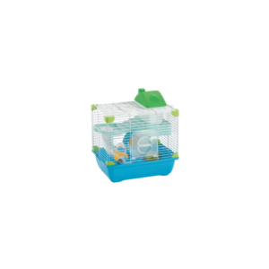 sp-3638/ jaula plastica p/hamster sunny hamster land importada (azul-verde) 28.9x22.2x30.1