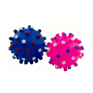 SP-3971/ Tinny Chums pelota mediana de vinil c/picos y sonido tipo squeaky 8.5cm by sharpaw