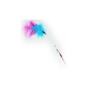 SP-3767/ Juguete para gatos pawffy stick con metal, cascabel y plumas