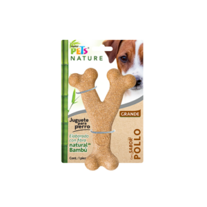Fl9307 Juguete Hueso Gde Triple De Bambu Sabor Pollo Nature