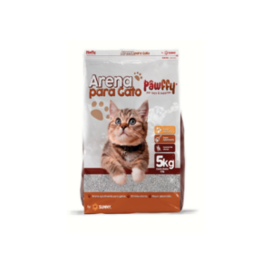 sp-3664 /arena para gatos pawffy by sunny sin aroma (bolsa 5kg) bentonita super aglutinante y libre de polvo